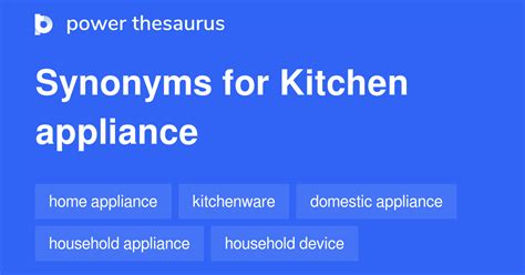 appliance thesaurus